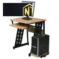 Bàn máy tính khung thép sơn tĩnh điện kết hợp gỗ ép chân không BMT11